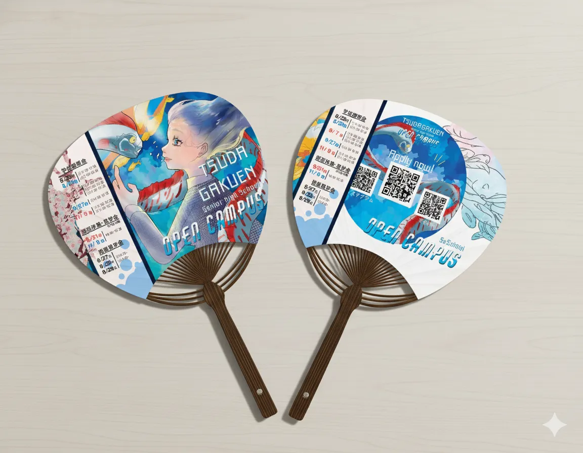 うちわ　津田学園様
